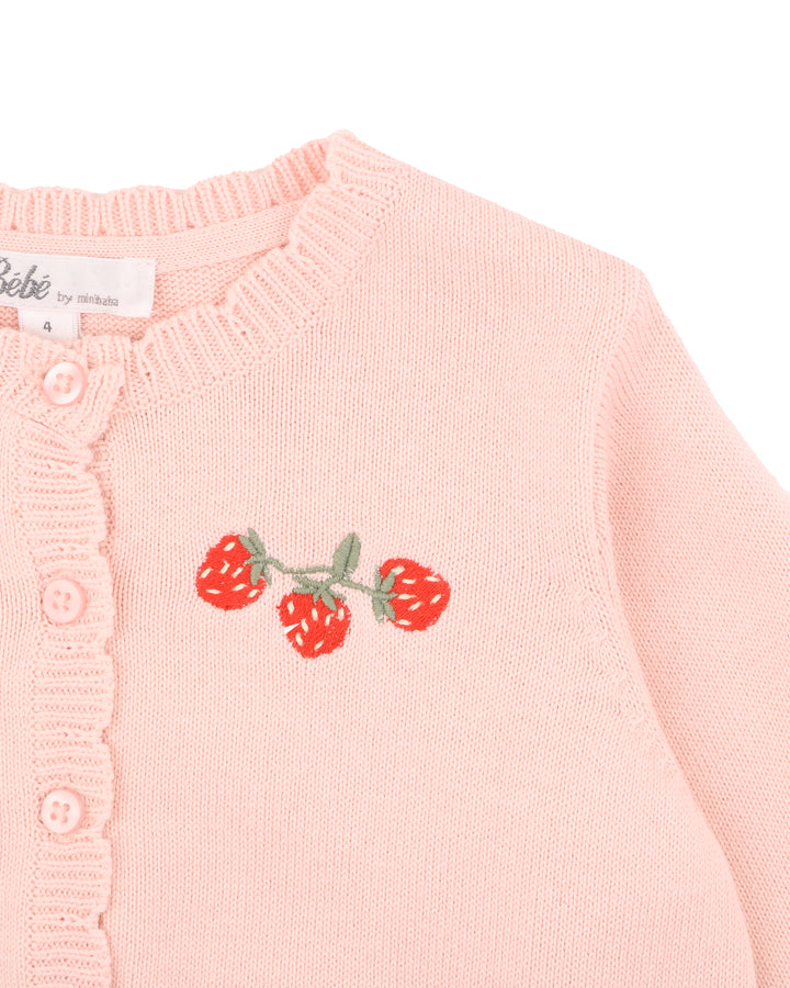 Organic Cardigan - Poppy