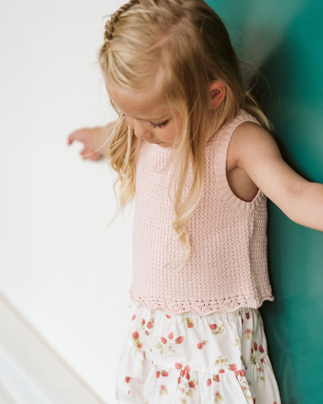 Organic Knitted Top - Poppy