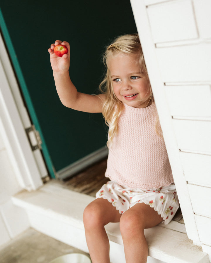 Organic Knitted Top - Poppy