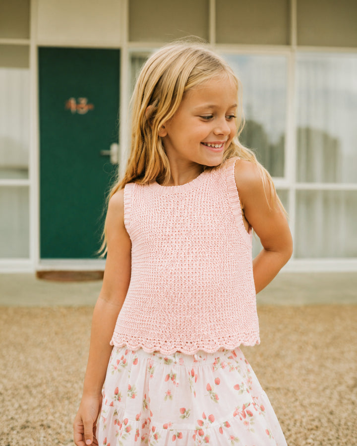Organic Knitted Top - Poppy