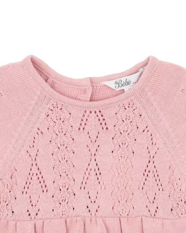 Bodysuit | Organic Knitted Pointelle - Fern Blossom