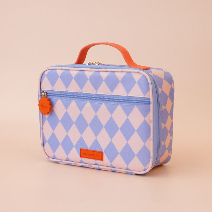 Mini Lunch Bag | Blue Diamonds