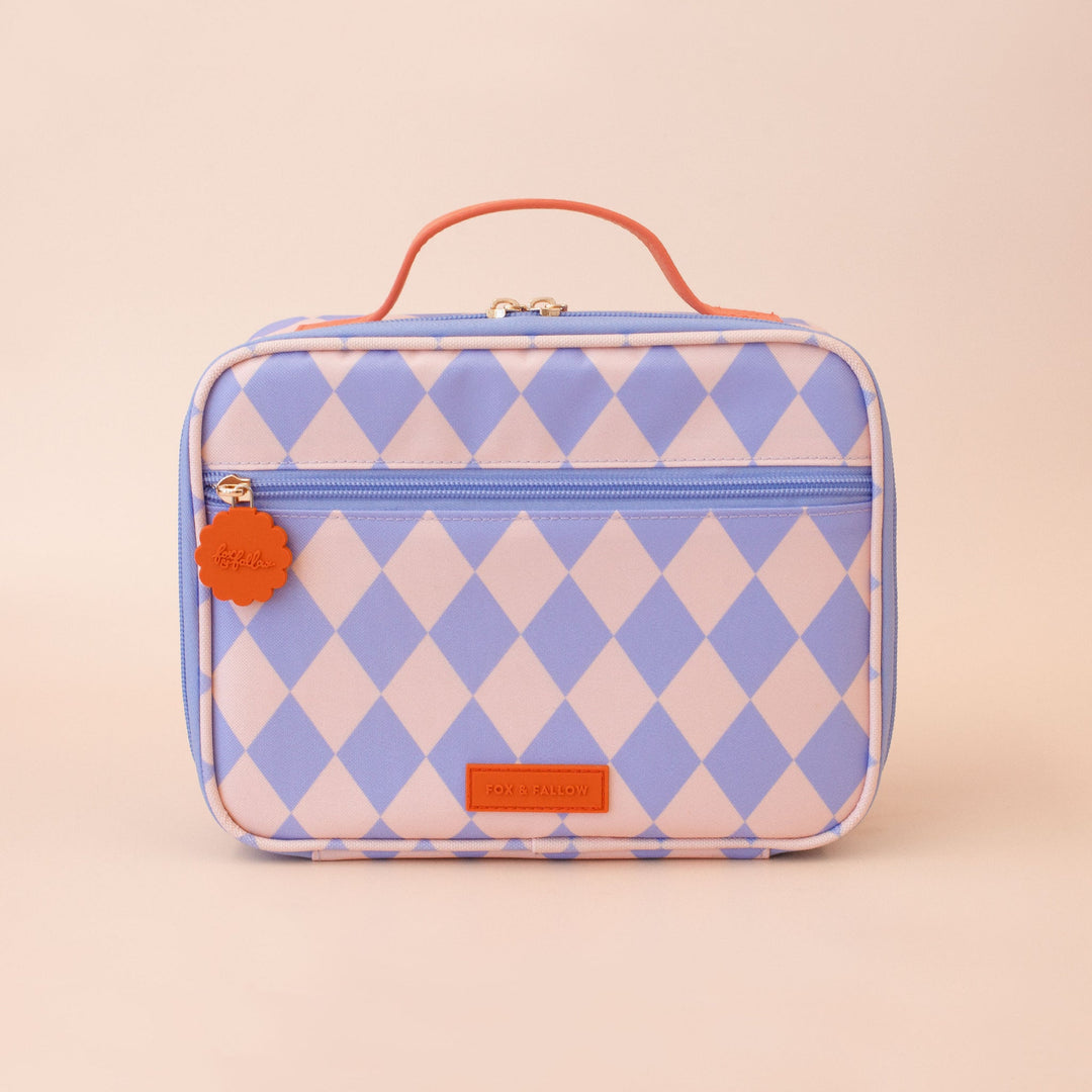 Mini Lunch Bag | Blue Diamonds