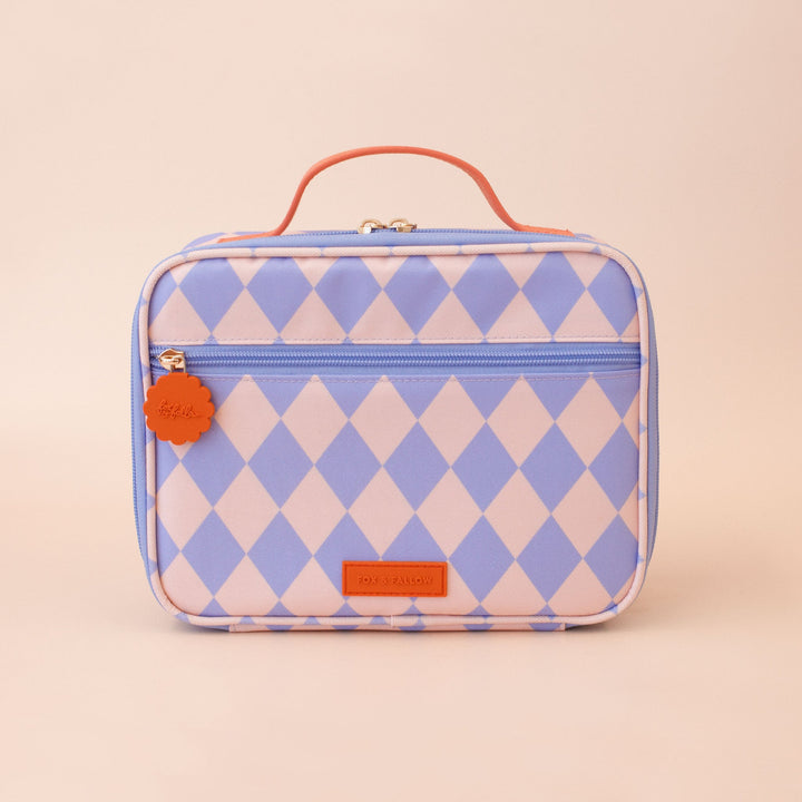 Mini Lunch Bag | Blue Diamonds