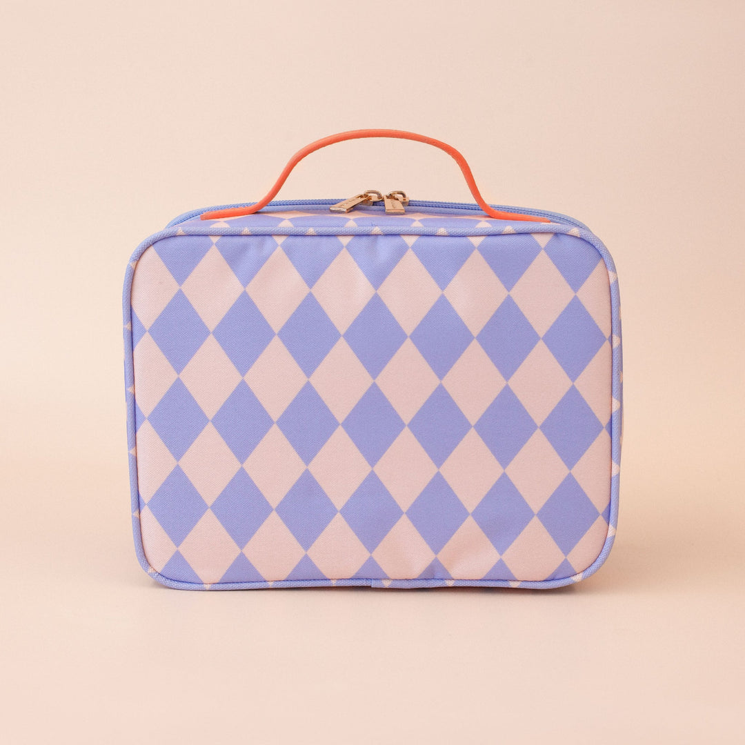 Mini Lunch Bag | Blue Diamonds