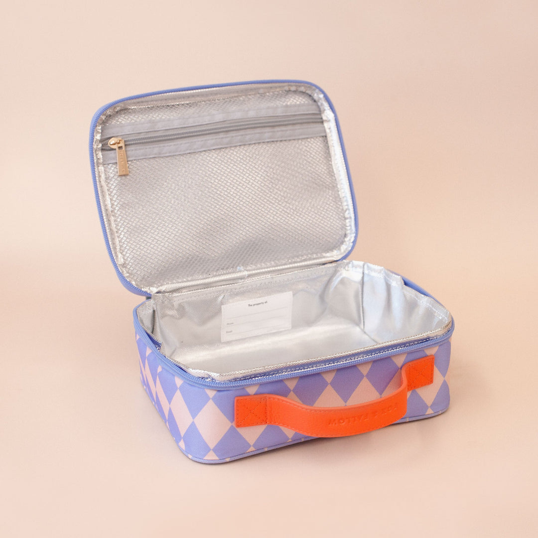 Mini Lunch Bag | Blue Diamonds