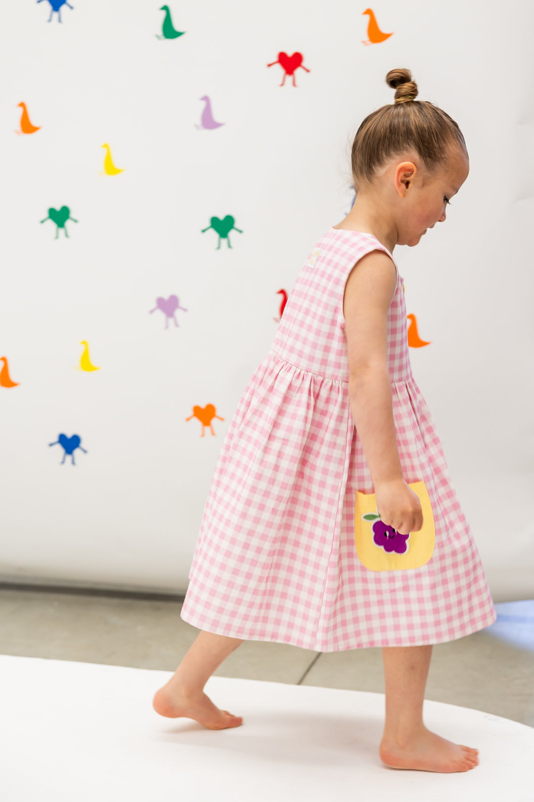 Pink Gingham Fruit Dress