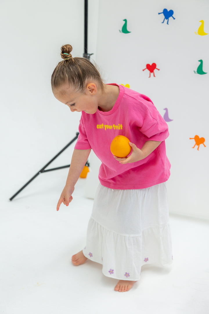 Tee | Eat Your Fruit - Hot Pink