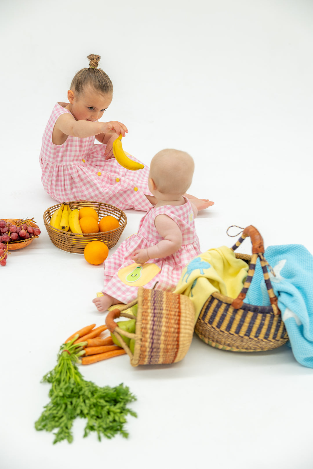 Pink Gingham Fruit Dress