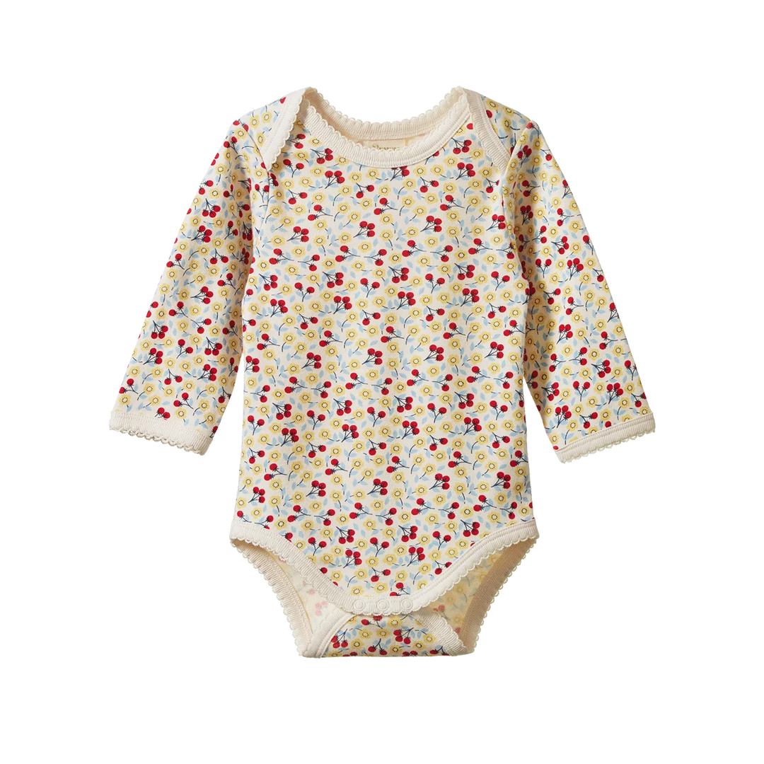 Cotton Long Sleeve Bodysuit | Kitchen Garden