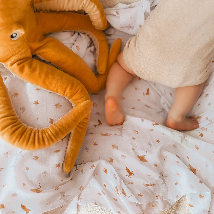 Swaddle | Organic - Ocean Creatures Sky