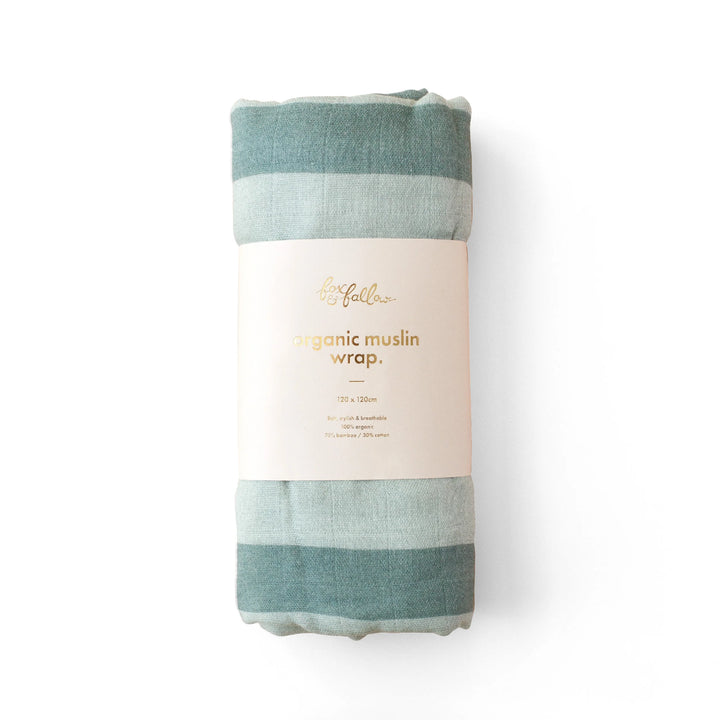Swaddle | Organic - Sage Stripe