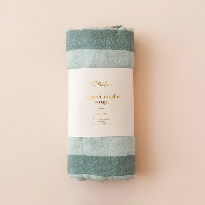 Swaddle | Organic - Sage Stripe