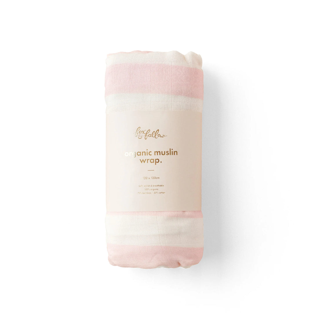 Swaddle | Organic - Petal Stripe
