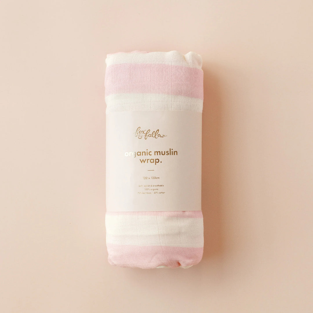 Swaddle | Organic - Petal Stripe