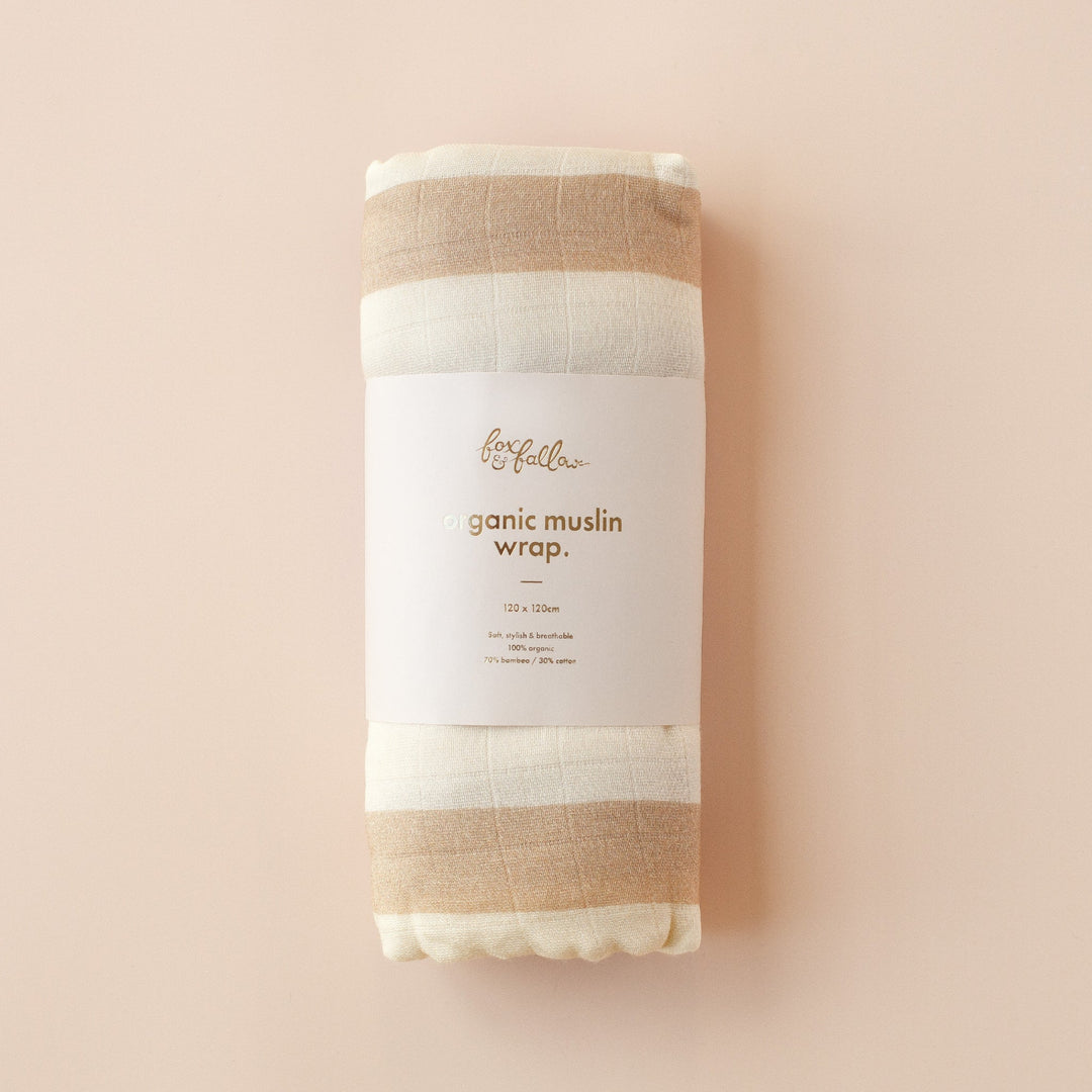 Swaddle | Organic - Coffee Stripe