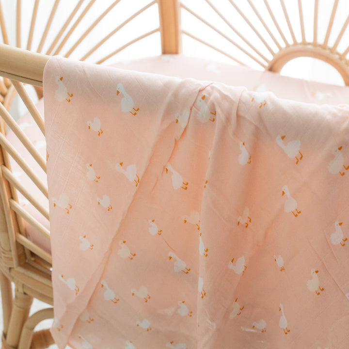 Swaddle | Organic - Pink Ducks