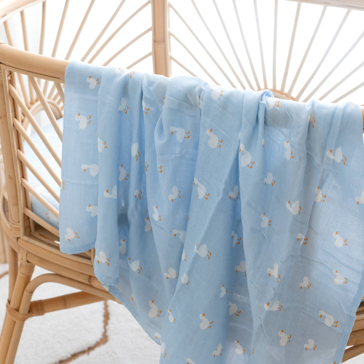 Swaddle | Organic - Blue Ducks