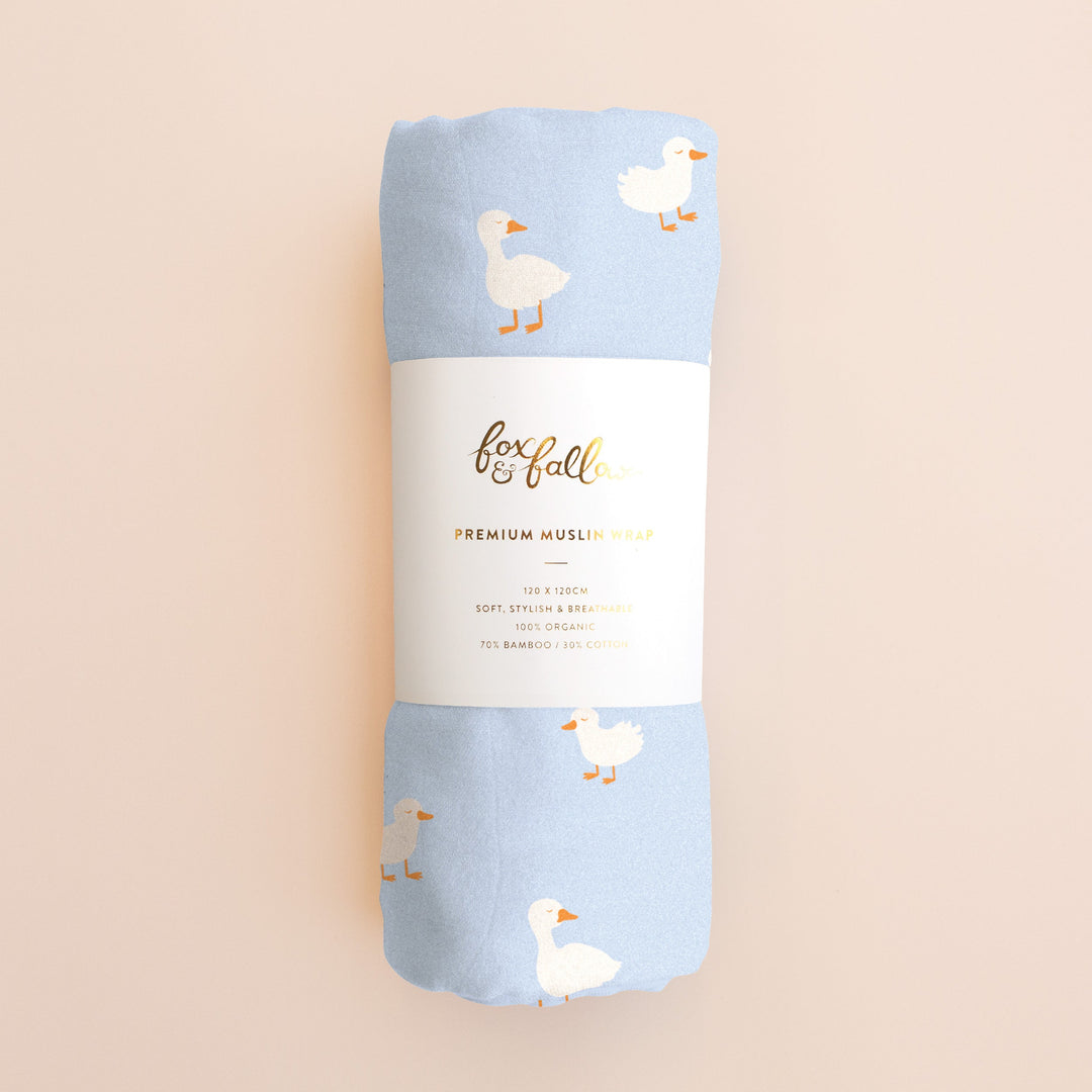 Swaddle | Organic - Blue Ducks