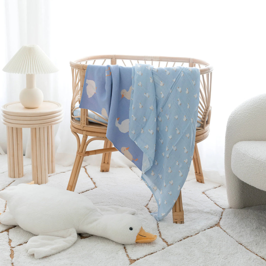 Swaddle | Organic - Blue Ducks