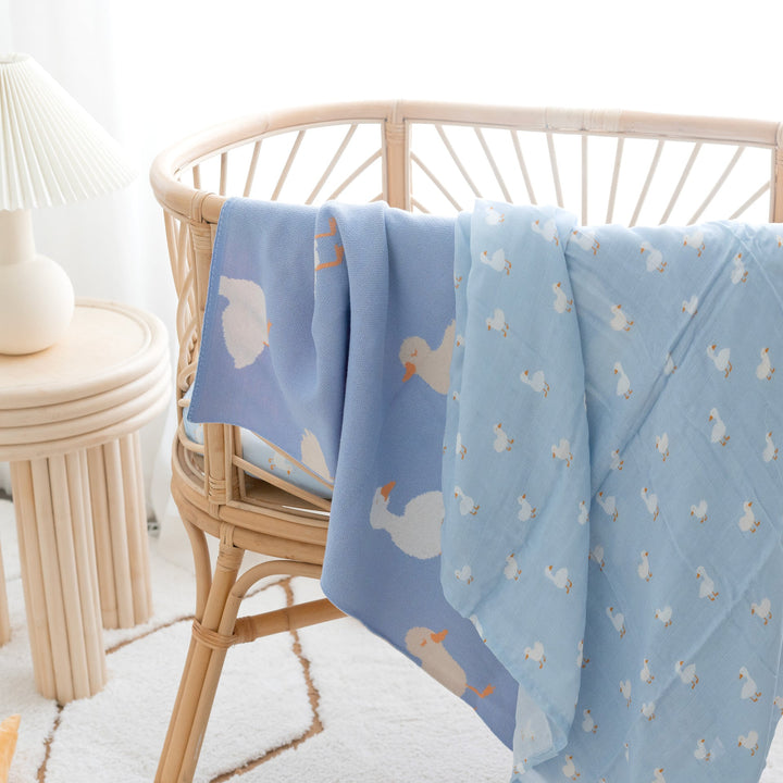 Swaddle | Organic - Blue Ducks