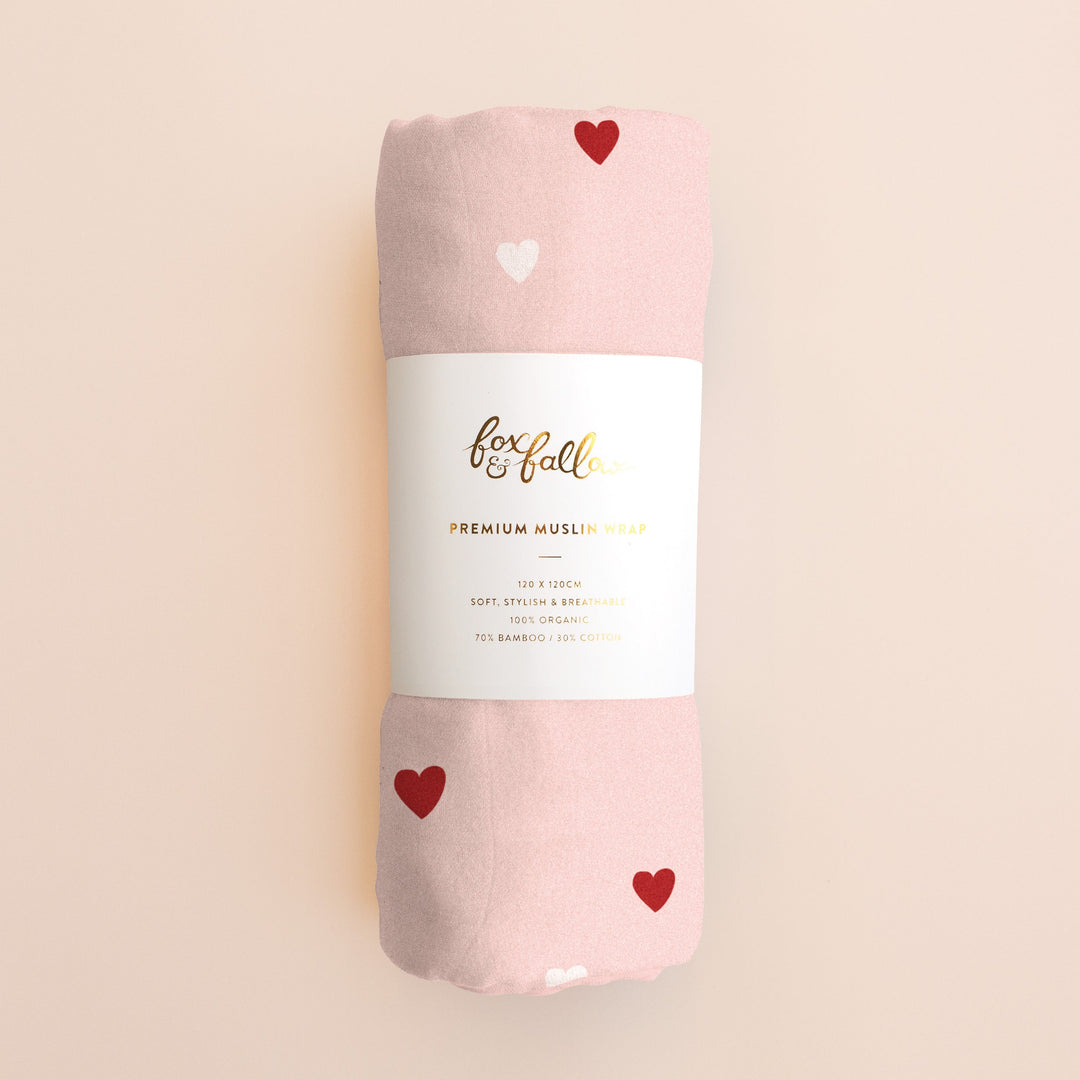 Swaddle | Organic - Little Hearts