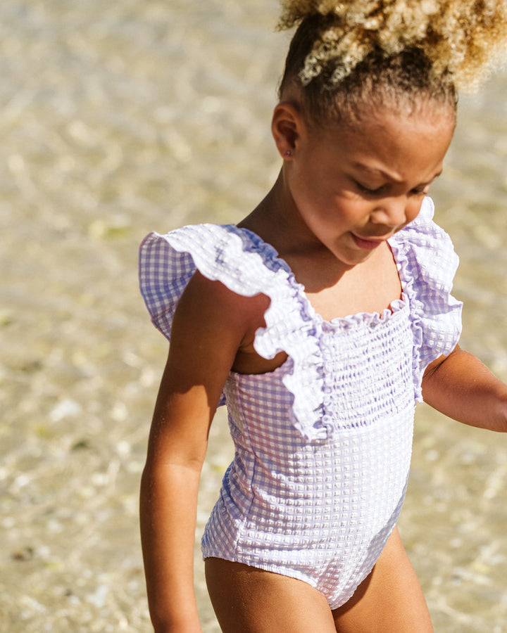 Swimsuit | Gingham - Lilac