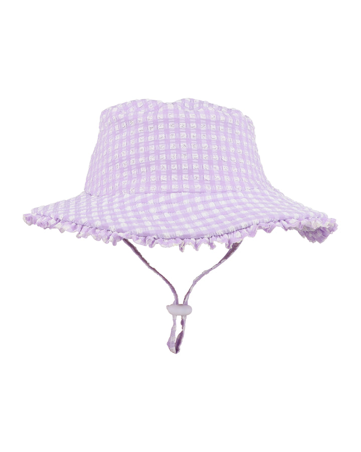 Swim Sunhat | Gingham - Lilac