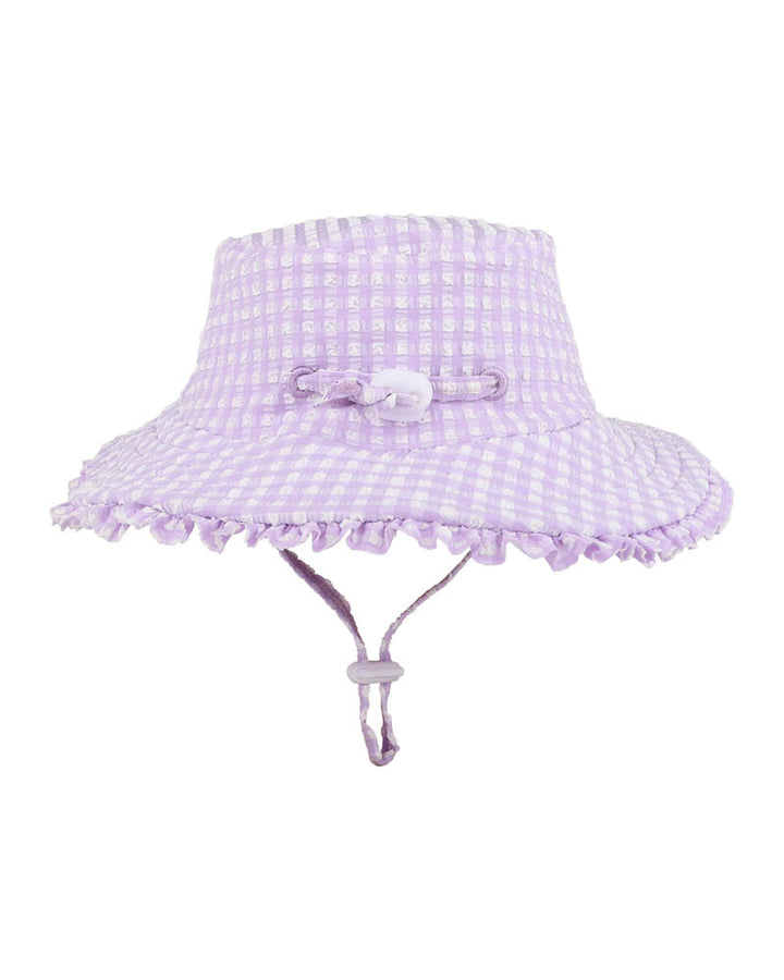 Swim Sunhat | Gingham - Lilac