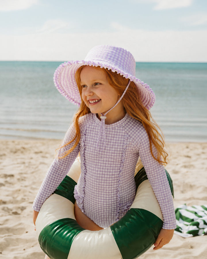 Sunsuit | Gingham - Lilac