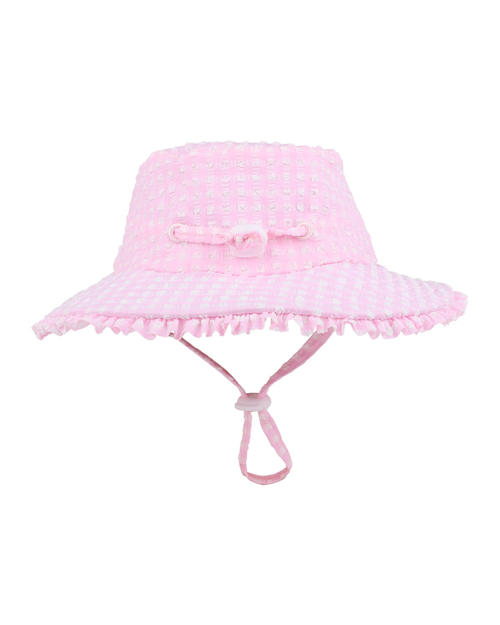 Swim Sunhat | Gingham - Pink