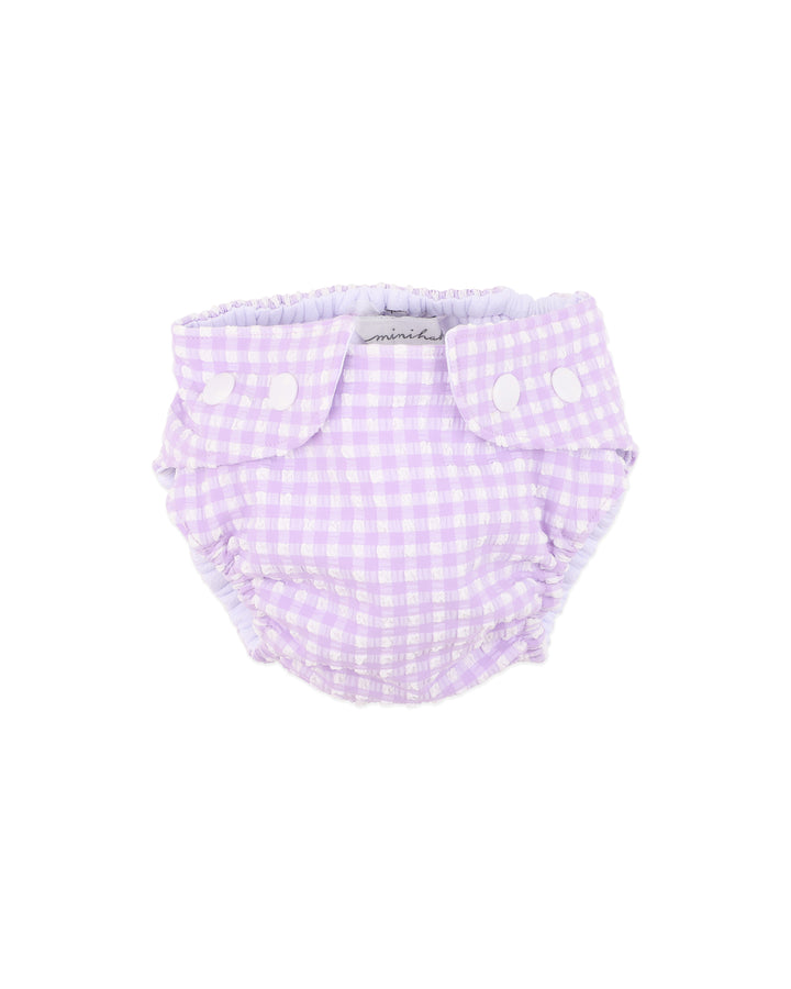 Aqua Nappy | Gingham - Lilac