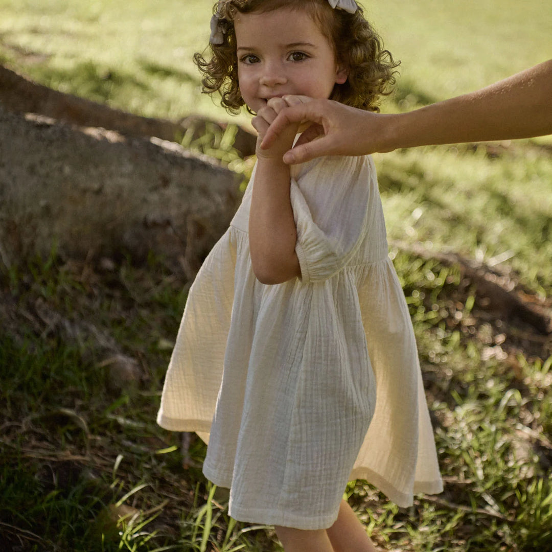Albertine Muslin Dress - Natural