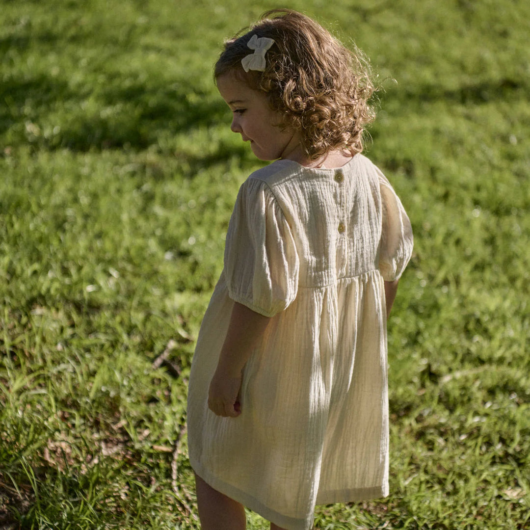 Albertine Muslin Dress - Natural