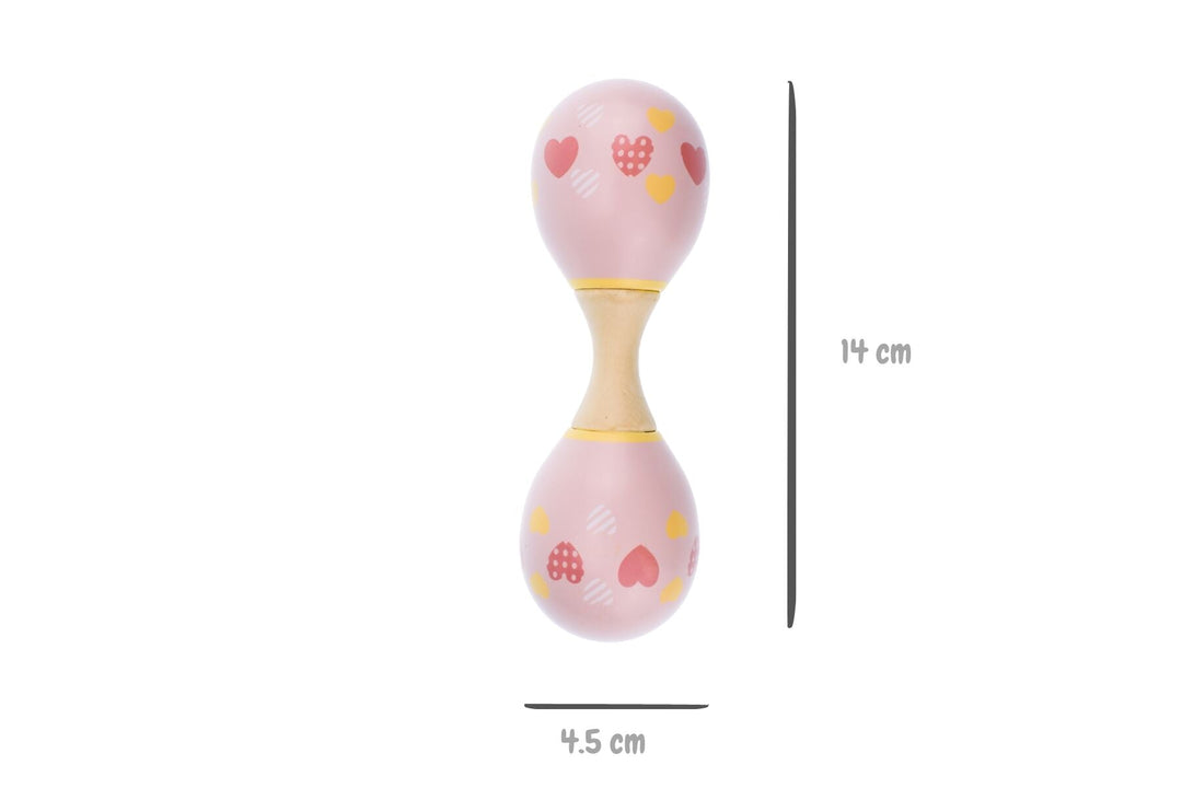 Wooden Maraca Rattle - Pastel