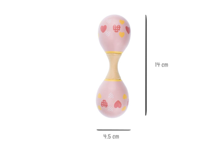 Wooden Maraca Rattle - Pastel