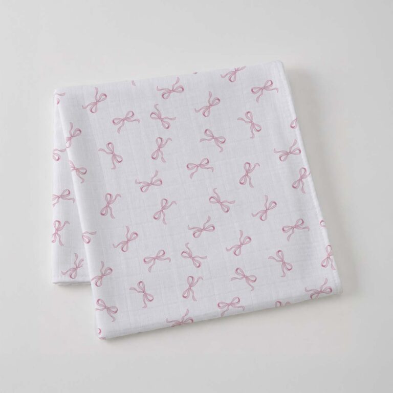 Muslin Wrap - Pink Bow