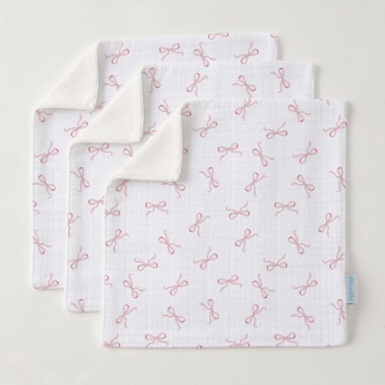 Face Washer Set | 3 Pack - Pink Bow