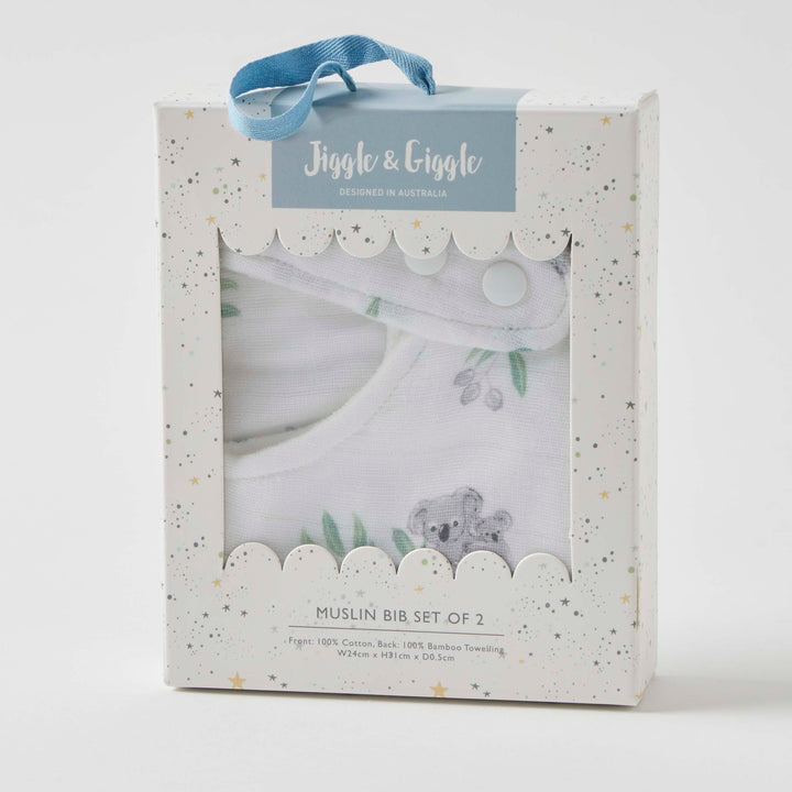 Muslin Bib Set of 2 - Koala Cuddles
