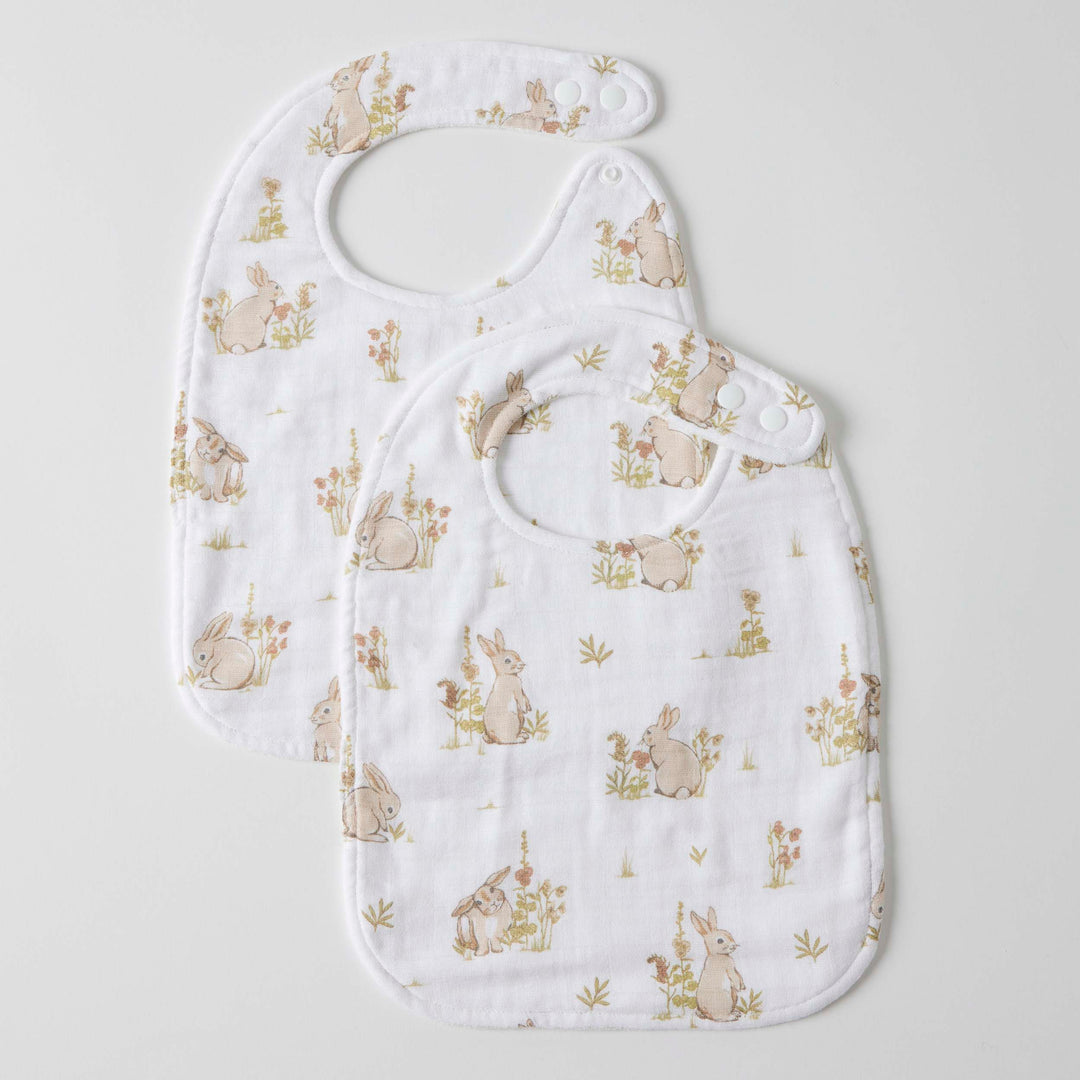Muslin Bib Set of 2  - Some Bunny Loves You