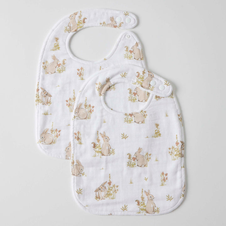 Muslin Bib Set of 2  - Some Bunny Loves You