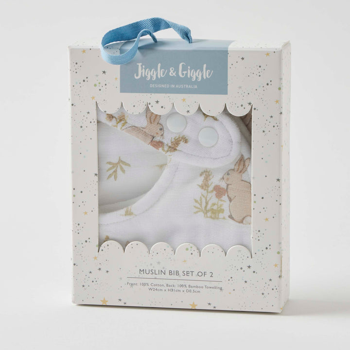 Muslin Bib Set of 2  - Some Bunny Loves You