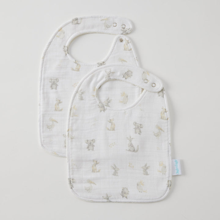Muslin Bib Set of 2 - Little Aussie Critters