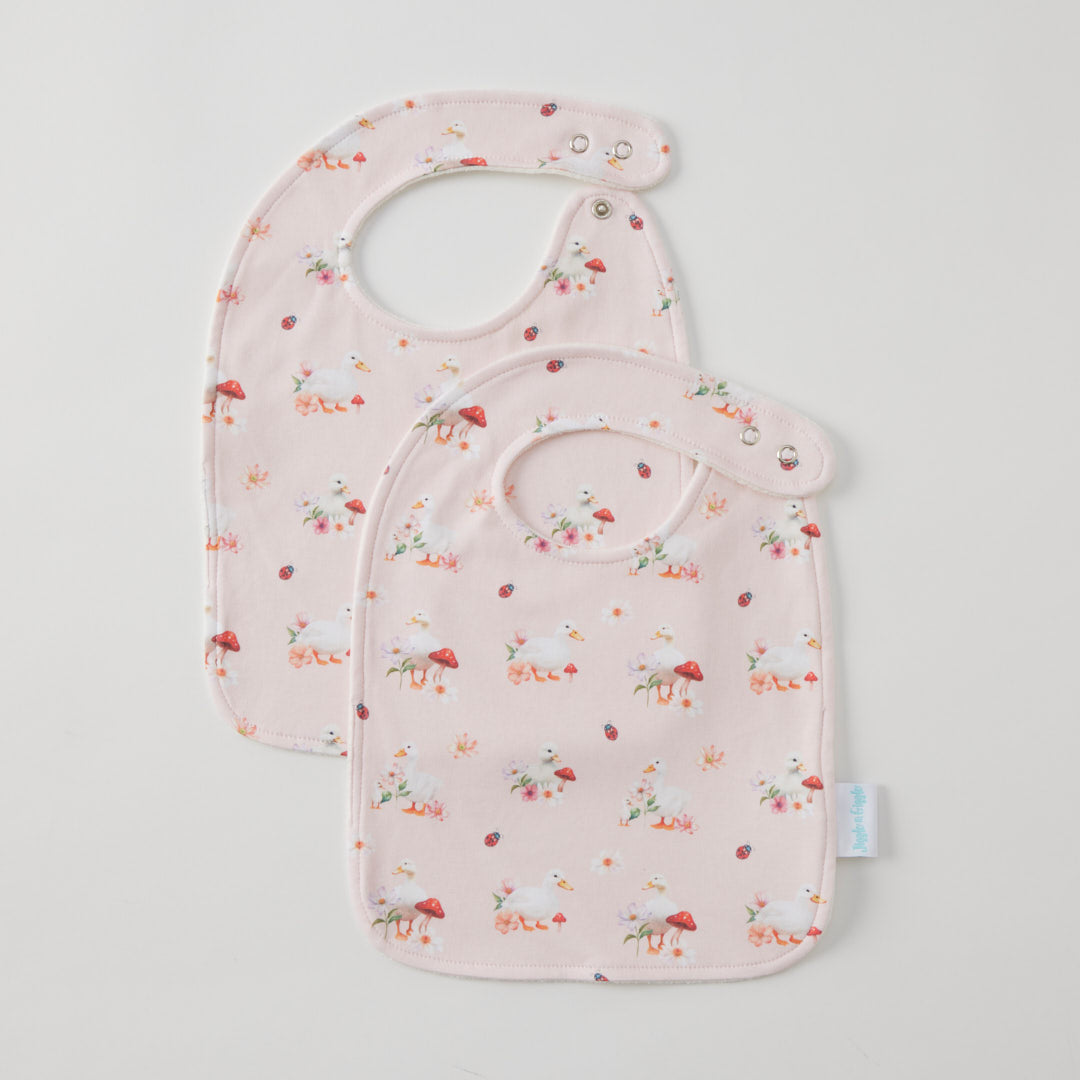 Muslin Bib Set of 2 - Waddling Around