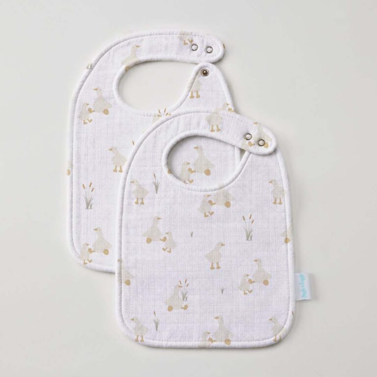 Muslin Bib | Set of 2 - Wiggles Duck