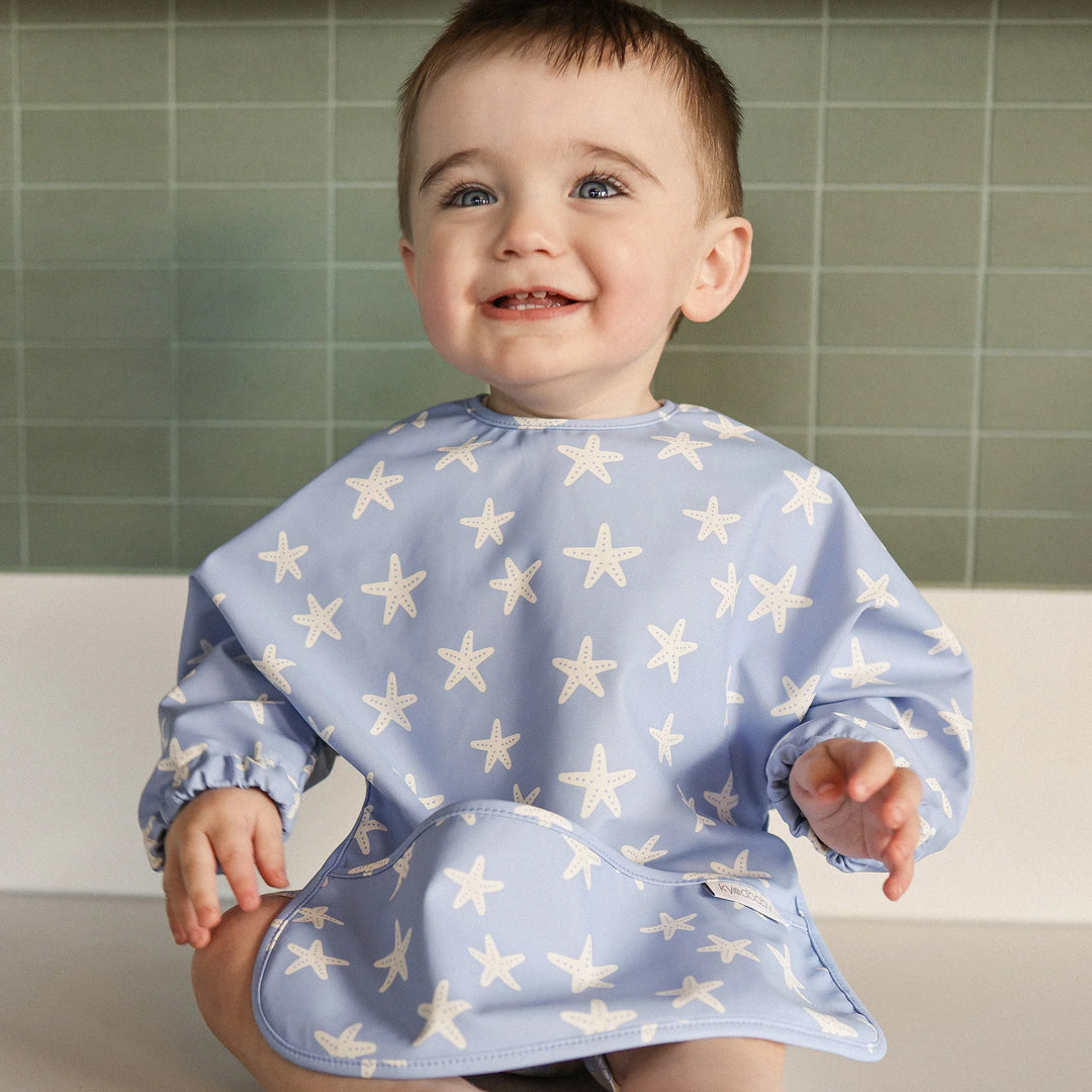 Messy Bib - Star Fish Blue