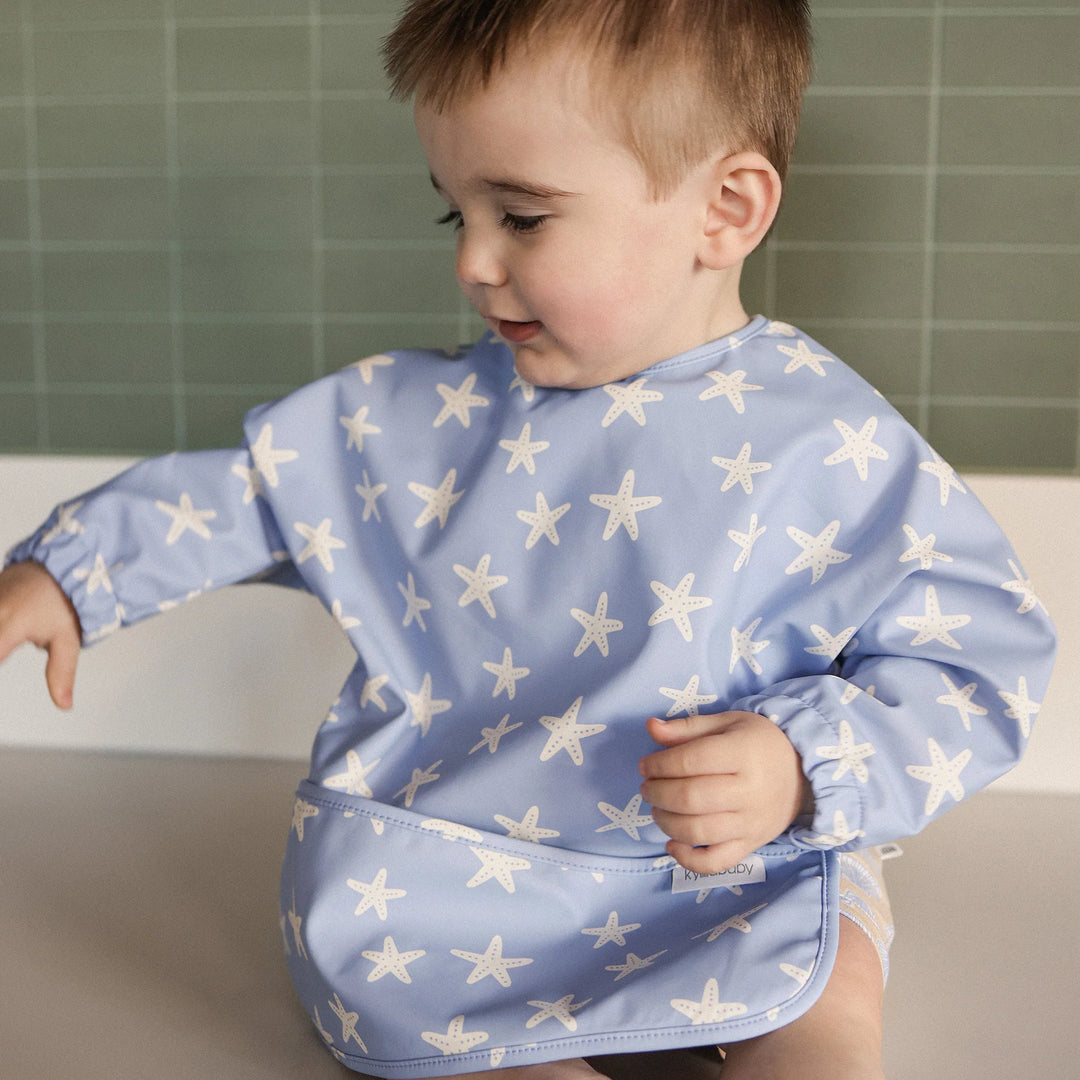 Messy Bib - Star Fish Blue