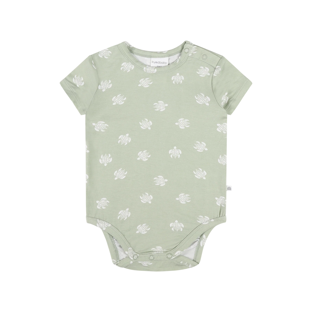 Comfy Short Sleeve Bodysuit - Turtle