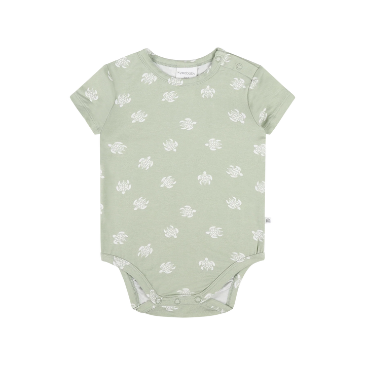Comfy Short Sleeve Bodysuit - Turtle