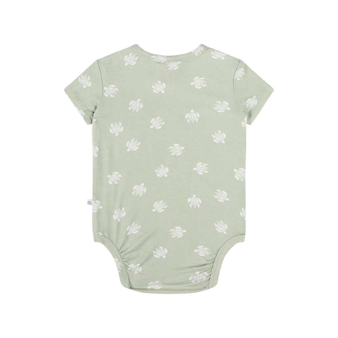 Comfy Short Sleeve Bodysuit - Turtle